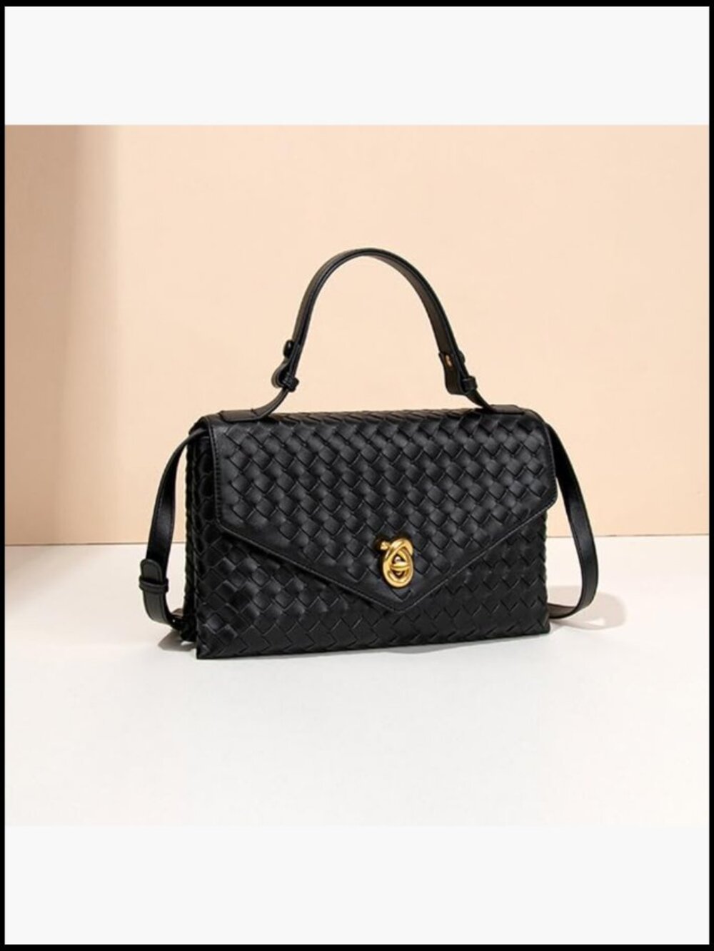 Woven Crossbody Satchel Bag Trendy Braided Top Handle Shoulder Purse Summer - Picture 2 of 7